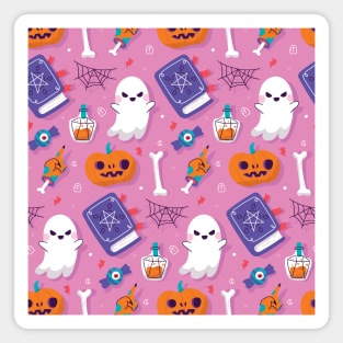 Pink Halloween pattern Magnet